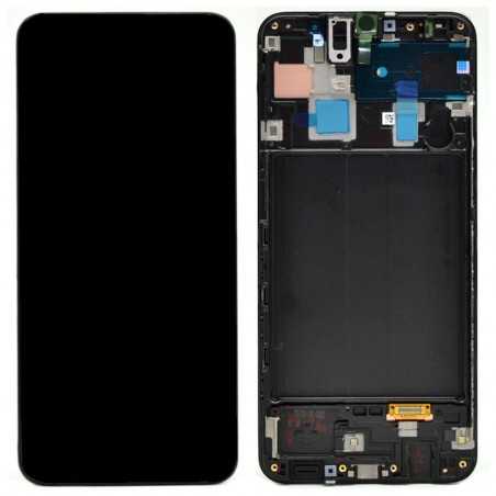 Samsung SERVICE PACK Display LCD ORIGINALE + Frame Per Galaxy A305 A30 2019 | Nero