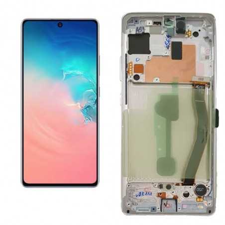 Samsung Service Pack Lcd + Frame Per Galaxy G770 S10 LITE Bianco