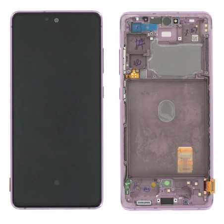 Samsung SERVICE PACK Display LCD ORIGINALE + Frame Per Galaxy S20 FE 5G G781| Cloud Lavender | + ANTENNA 5G