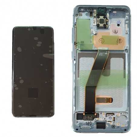 Samsung SERVICE PACK Display LCD ORIGINALE + Frame Per Galaxy S20 SM-G980 - S20 5G SM-G981 | Blue