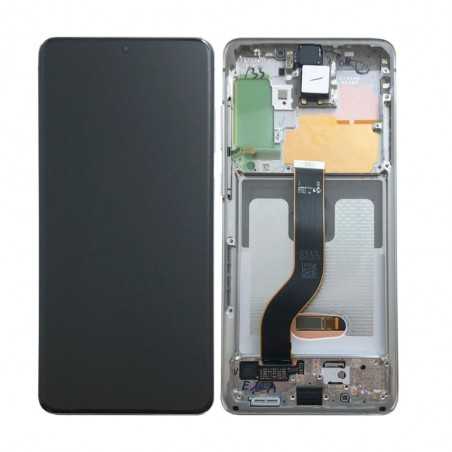 Samsung SERVICE PACK Display LCD ORIGINALE + Frame Per Galaxy S20+ PLUS SM-G985 - S20+ PLUS 5G SM-G986 | Bianco