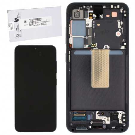 Samsung SERVICE PACK Display LCD ORIGINALE + Frame Per Galaxy S23 S911 | Nero