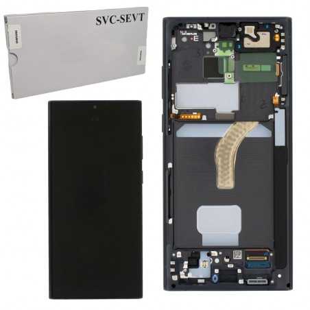 Samsung SERVICE PACK Display LCD ORIGINALE + Frame Per Galaxy S908 S22 Ultra 5G | Graphite 