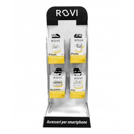 ROVI Espositore da banco Hooks con Auricolari Bluetooth