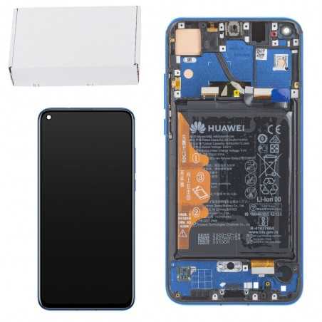 Huawei SERVICE PACK Display LCD ORIGINALE + Frame e Batteria Per Honor View 20 | Blu