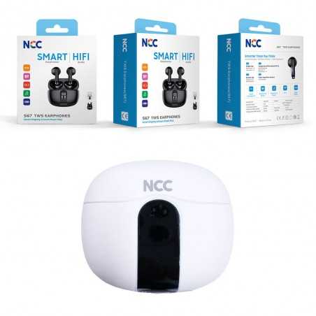 NCC Auricolare Bluetooth S67 Cuffie TWS Smart Display Audio HIFI | Bianco