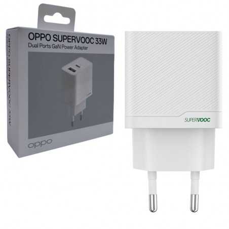 Oppo Caricabatterie SUPERVOOC 33W Alimentatore GaN due Porte USB-A e USB-C