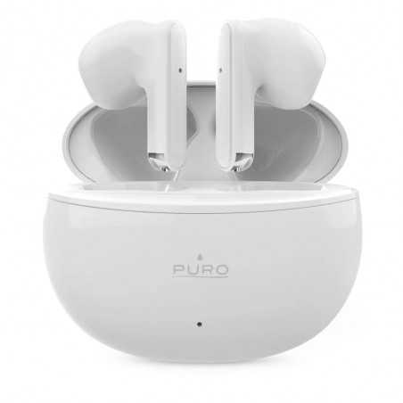 PURO Auricolare Bluetooth 5.0 Stero PLAY 2 True Wireless Compatti Con Cavo di Ricarica Incluso Bianco