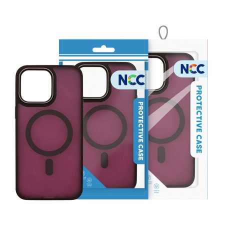 NCC A0004 Golden Shield Frosted Three-in-One Magnetic Suction Protective Case For Apple iPhone 11 Wine Red