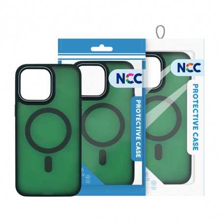 NCC A0004 Golden Shield Frosted Three-in-One Magnetic Suction Protective Case For Apple iPhone 14 Alpine Green