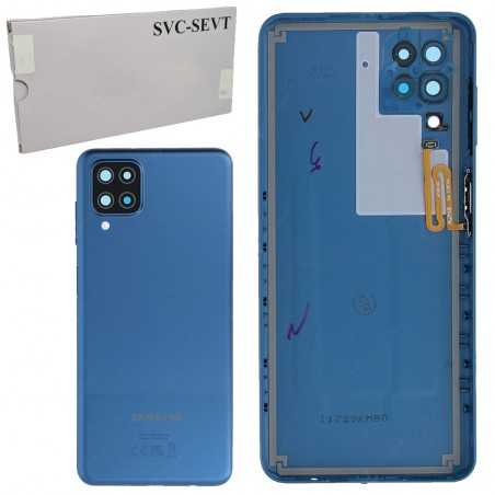 Samsung Back Cover Originale Service Pack con Camera Frame per Galaxy A12 SM-A125 A127 | BLUE