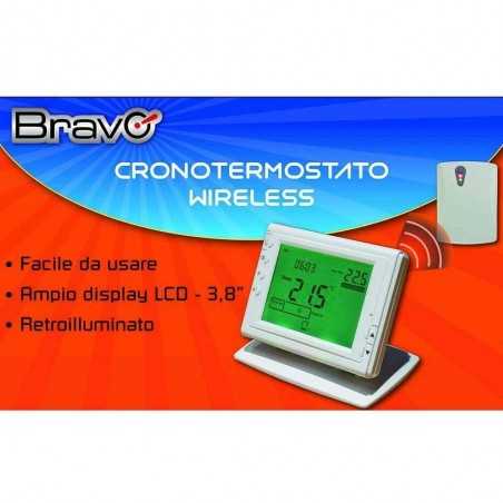 Bravo Cronotermostato Wireless Digitale Programmabile per Dispositivi di Riscaldamento o Condizionamento