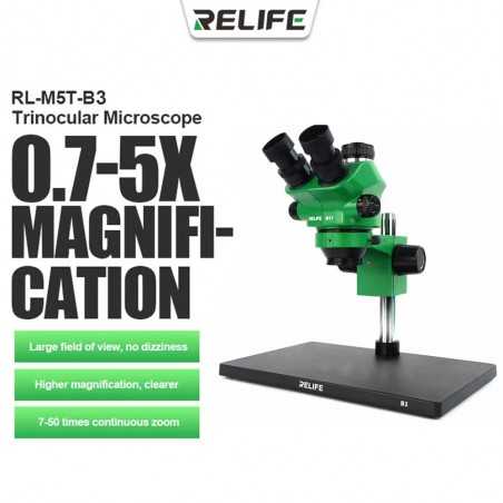 RELIFE RL-M5T-B3 Microscopio Trinoculare con Interfaccia 0,5 CTV | Verde