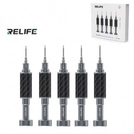 RELIFE RL-729A Set di 5 Cacciaviti S2 in Fibra di Carbonio Magnetici 