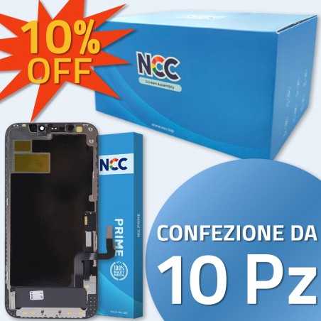 LCD DISPLAY NCC PRIME INCELL COF 1:1 FHD Per Apple iPhone 12 | 12 PRO | IC INTERCAMBIABILE Confezione da 10 pz