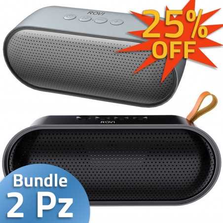 ROVI Wireless Speaker 3W RS01 Bluetooth Case With 1200mAh Battery | Bundle Black and Silver