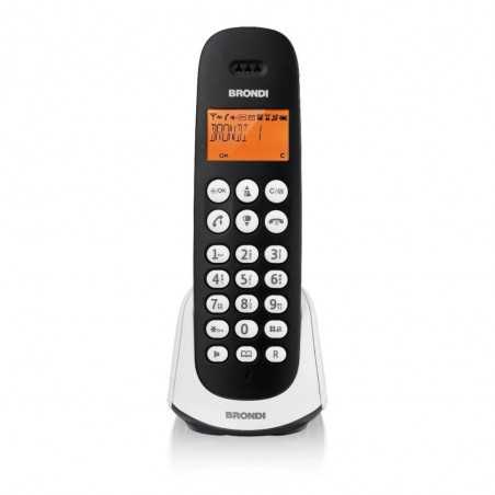 BRONDI ADARA Telefono Cordless Grande Display Retroilluminato Menù Intuitivo | Nero e Bianco