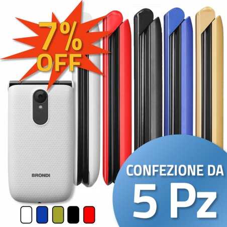 Brondi MAGNUM 4 Cellulare GSM QUADRI band Maxi Display Dual Sim Fotocamera | Confezione da 5pz clone