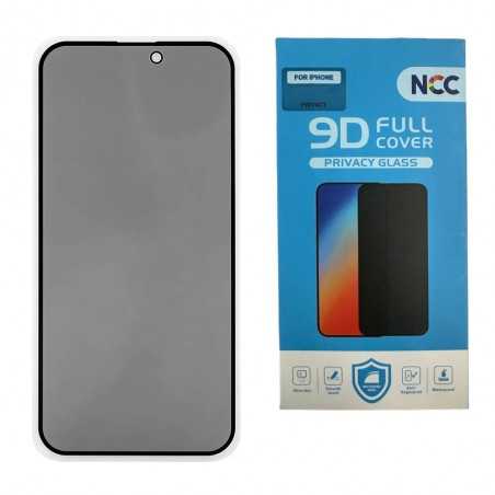 NCC Pellicola Privacy 9D Vetro Temperato HD Full Glue Bordo ad Arco Grande per Apple iPhone 16 Pro Max