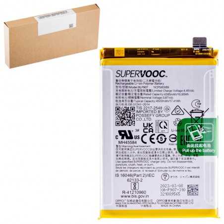 Oppo Service Pack Batteria BLP907 Originale per Reno 8 Lite / Reno 8 4G / Reno 7 / F21 Pro / F21 pro 5G