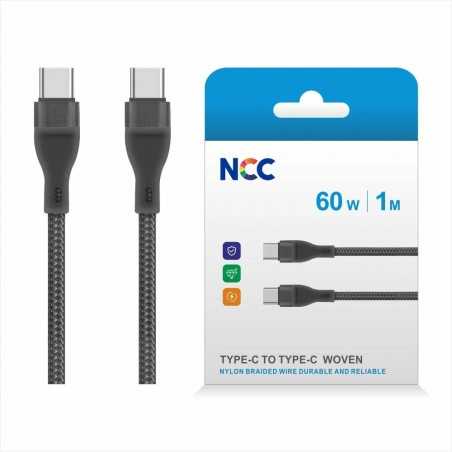 NCC Cavo di ricarica USB-C a USB-C intrecciato Woven 60W | 1 Metro