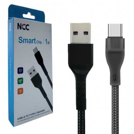 NCC D111C USB-A to Type C Woven Charging Data Cable with Packing 1M MOQ:500PCS