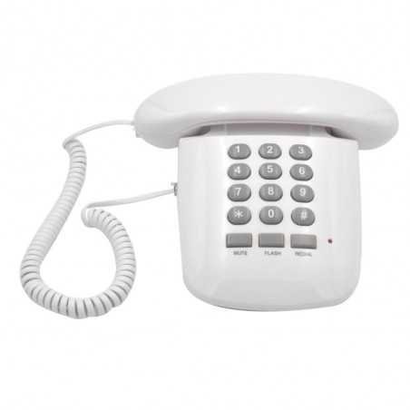 Brondi SOLE Telefono Fisso Tasti Comodi Rubrica con 10 Numeri | White