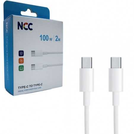 NCC Cavo Di Ricarica 100W da USB-C a USB-C | 2 Metri