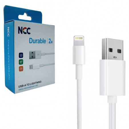 NCC AP USB to IP Charging Data Cable 2m (with Packing) MOQ:100PCS