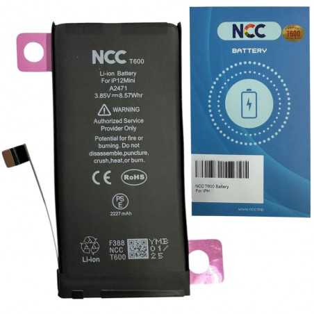 NCC T600 Batteria Compatibile per Apple iPhone 12 Mini A2176 A2398 A2400 A2399 | TI Chip - 2227mAh