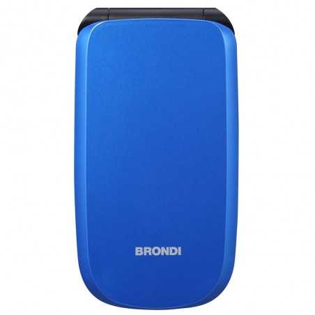 BRONDI RAPTOR Telefono Cellulare Flip Ampio Display Accesso Rapido Dual Sim | Blu