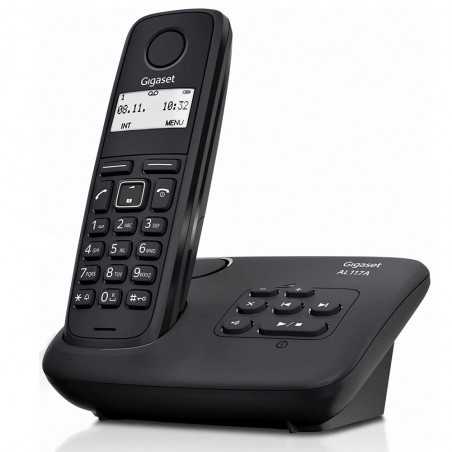 Gigaset Telefono Cordless DECT AL117A Con Segreteria | Nero