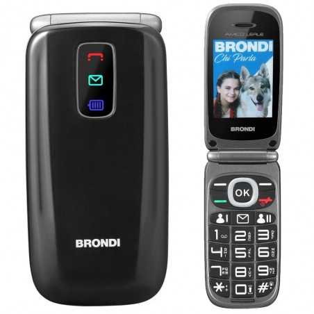 Brondi Amico Leale Cellulare Senior DualSim GSM | Nero