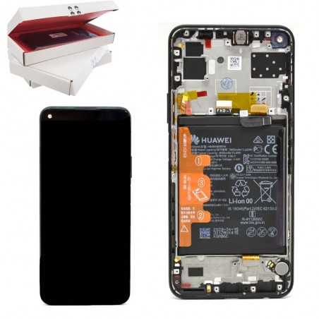 Huawei SERVICE PACK Display LCD ORIGINALE + Frame e Batteria P40 Lite 5G 2020 | Midnight Black