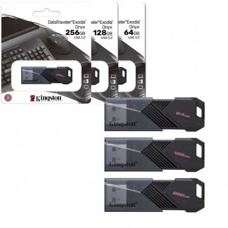 Kingston Pen Drive Usb 3.2 DataTraveler Exodia Onyx DTXON 64GB 128GB 256GB