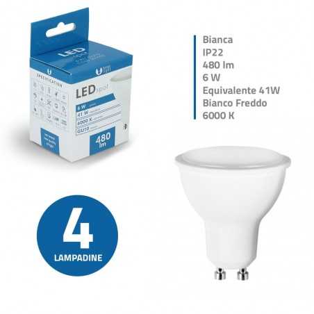 Bundle up to 20pcs GU10 LED Bulbs 6W 480lm Natural Warm Cool White Light IP22