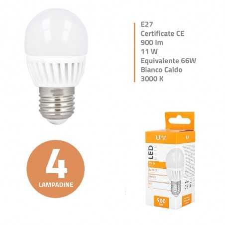 Bundle fino a 20pz Lampadine LED Bulb E27 G45 10W 900lm Luce Calda - Luce Fredda in Ceramica