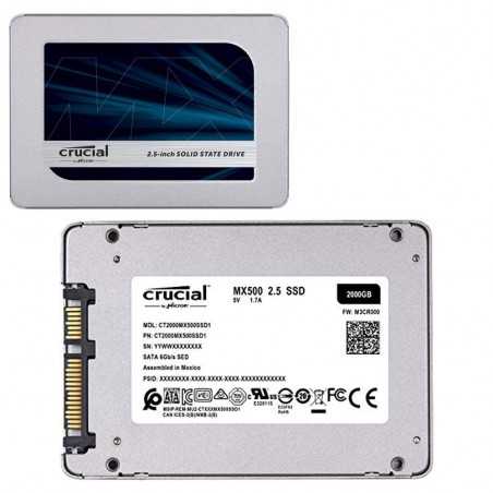 Crucial SSD Interno BX500 2,5" 2TB fino a 540 MB/s Stato Solido