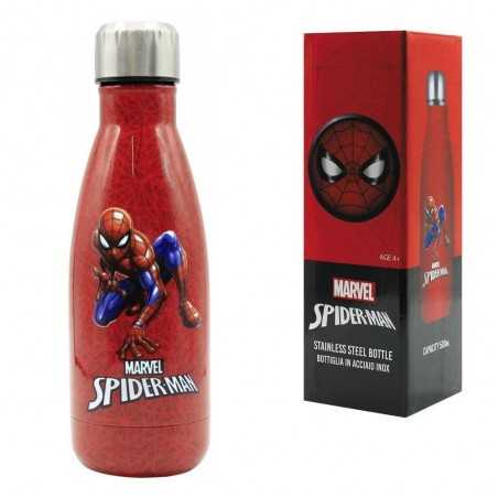 Disney Bottiglia "SPIDERMAN" in Acciaio Singolo Strato 500ml Rosso