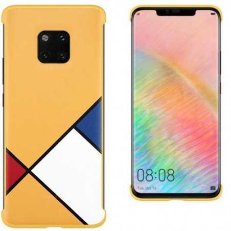 Huawei Abstract Art Theme Case Per Mate 20 Pro Yellow 