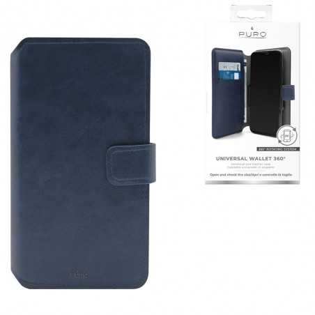 Puro Custodia Booklet Universale UNIWALLET4 | Blu