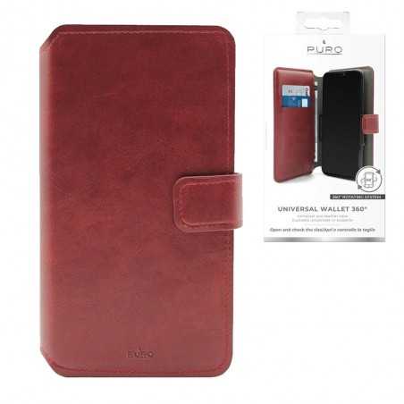 Puro Custodia Booklet Universale UNIWALLET4 | Rosso