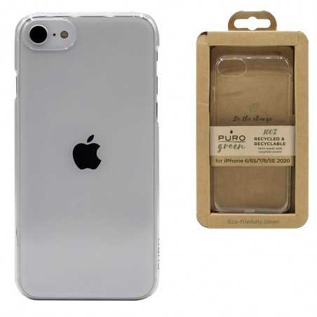 Puro Green - Cover 0.3 in Policarbonato Riciclato Per iPhone 6/ 6s/ 7/ 8/ SE 2020 Trasparente