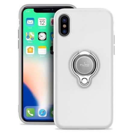 Puro Magnet Ring Cover for iPhone X, XS White