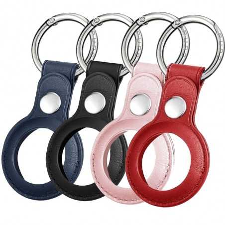 Puro 'SKY' leather effect keychain for Apple AirTag with Hook