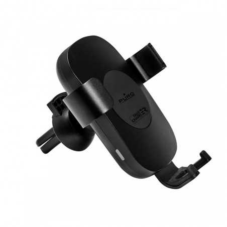 Puro Supporto Auto "Autofit Fast Wireless" ricarica Qi 7.5-10W per Vent.Areazione | Nero