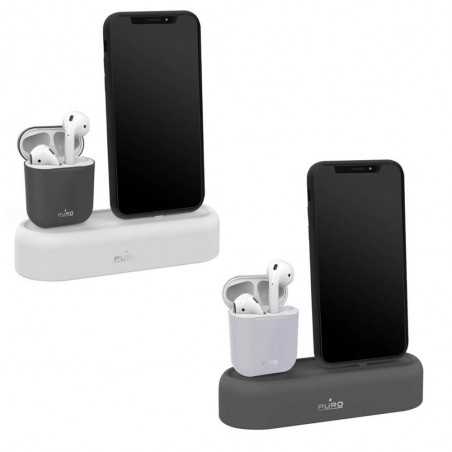 Puro Desktop Stand for iPhone and AirPods Compact 2 in 1 Design