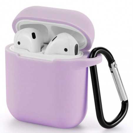 ROVI Case Custodia in Silicone per AirPods Prima e Seconda Generazione Con Moschettone