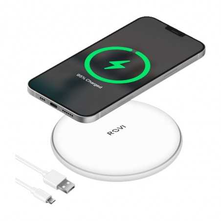 ROVI Wireless Charger Fast Charger 10W WCX-01 With 1mt Cable | Black and white