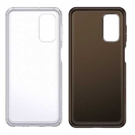 Samsung Soft Clear Cover EF-QA326T Per Galaxy A32 5G A326B | Nero - Trasparente